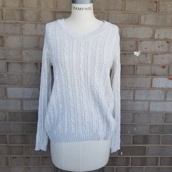 Warm knitted Beige sweater Autumn Winter Small - Picture 4 of 8